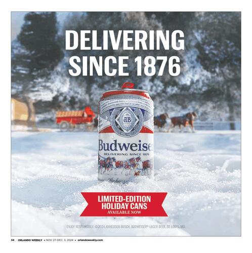 Budweiser campaigns first seen Nov 2024.