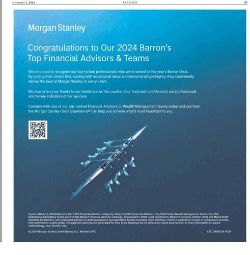 Morgan Stanley Wealth Management campaigns first seen Dec 2024.