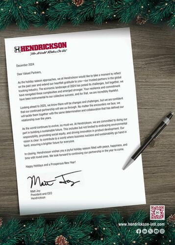 Hendrickson USA campaigns first seen Dec 2024.