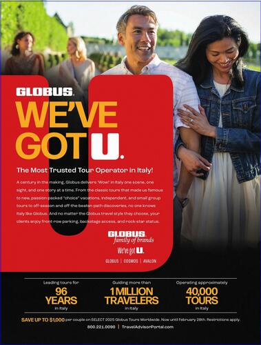 Globus Family of Brands campaigns first seen Feb 2025.