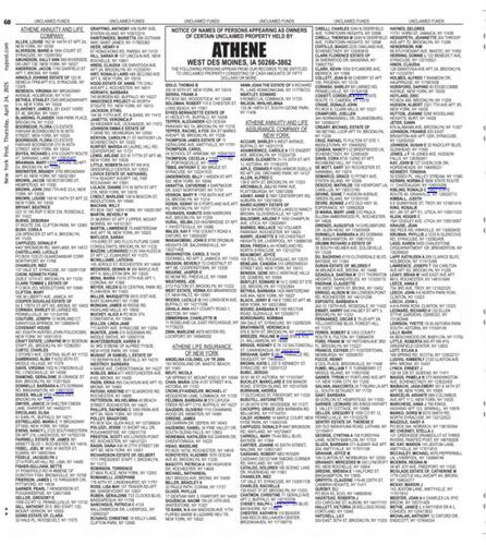 Athene Holding campaigns first seen Apr 2025.