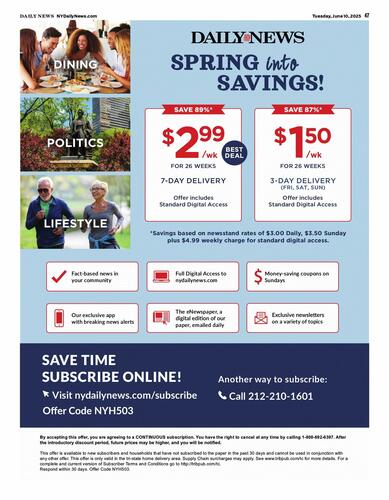 Daily News, L.P. campaigns first seen Jun 2025.