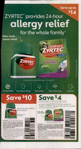 Zyrtec campaigns first seen May 2025.