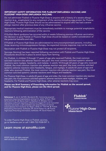 Sanofi Pasteur campaigns first seen Jul 2025.