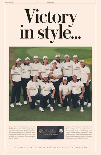 Loro Piana campaigns first seen Sep 2025.