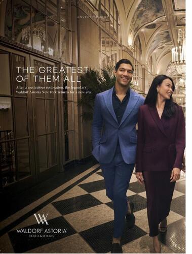 The Waldorf Astoria Collection by Hilton Worldwide campaigns first seen Nov 2025.