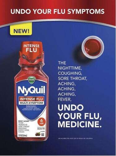 Vicks NyQuil campaigns first seen Nov 2025.
