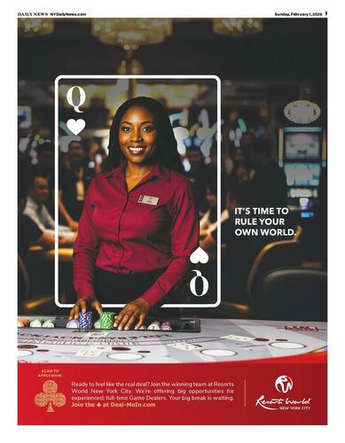 Resorts World New York City campaigns first seen Feb 2026.