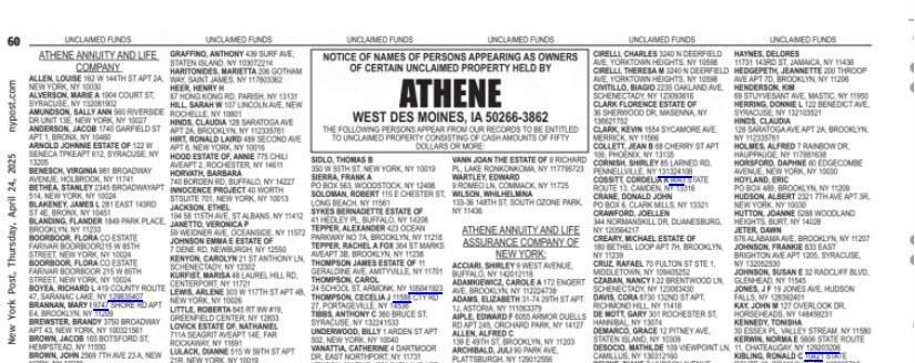 Athene Holding campaigns first seen Apr 2025.