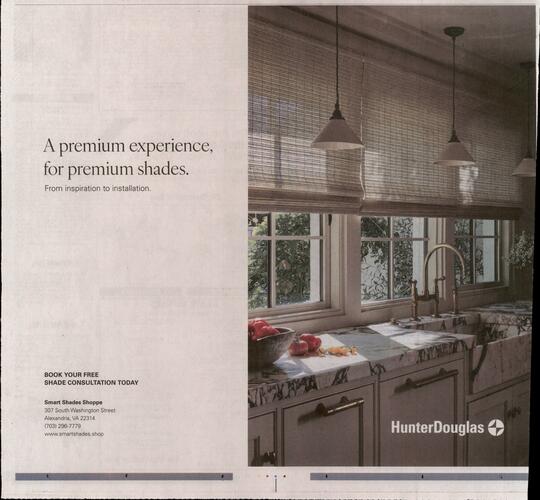 Hunter Douglas campaigns first seen Feb 2026.