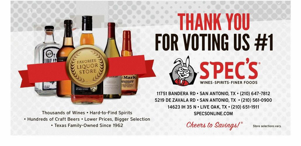 Spec's Wines, Spirits & Finer Foods campaigns first seen Mar 2026.