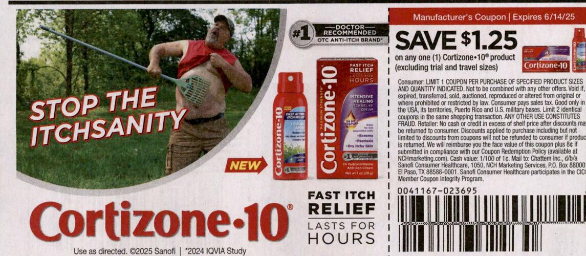 Cortizone-10 campaigns first seen May 2025.