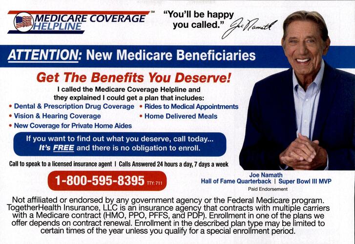 Medicare Coverage Helpline Advertising Profile See Their Ad Spend