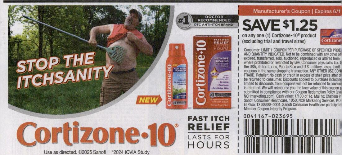 Cortizone-10 campaigns first seen May 2025.