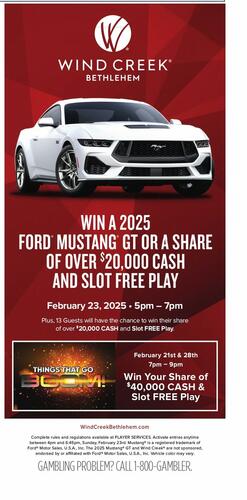 Wind Creek Bethlehem campaigns first seen Feb 2025.